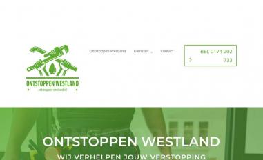Schermafbeelding van ontstoppen-westland.nl