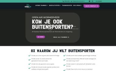 Schermafbeelding van openairwormerveer.nl