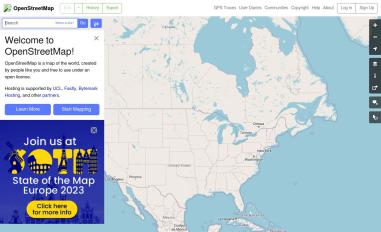 Schermafbeelding van openstreetmap.org