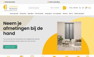 Schermafbeelding van optimablinds.com