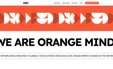 Schermafbeelding van orangeminds.nl