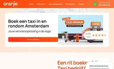 Schermafbeelding van oranjetaxibedrijf.nl