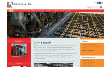 Schermafbeelding van orionbeton.com