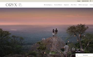 Schermafbeelding van oryxtravel.nl