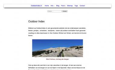 Schermafbeelding van outdoorindex.nl