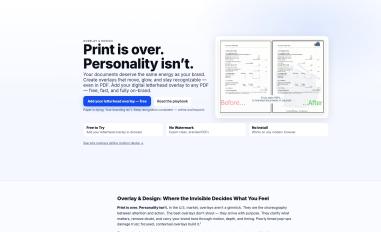 Schermafbeelding van overlaydesign.com