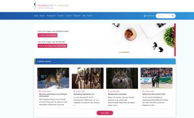 Schermafbeelding van paarden.vlaanderen