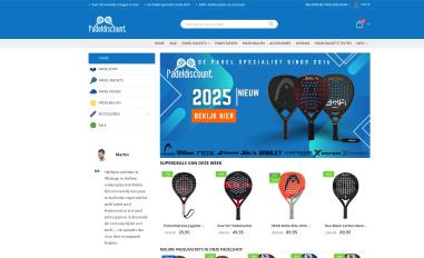 Schermafbeelding van padeldiscount.nl