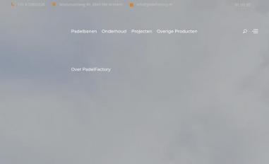 Schermafbeelding van padelfactory.nl