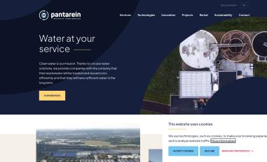 Schermafbeelding van pantareinwater.be