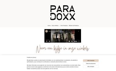 Schermafbeelding van paradoxxfashion.com