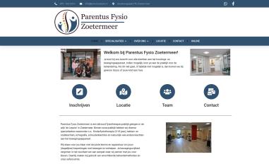 Schermafbeelding van parentusfysio.nl