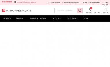 Schermafbeelding van parfumwebshop.nl