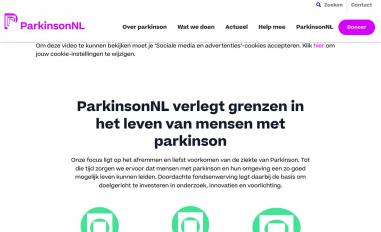 Schermafbeelding van parkinson.nl