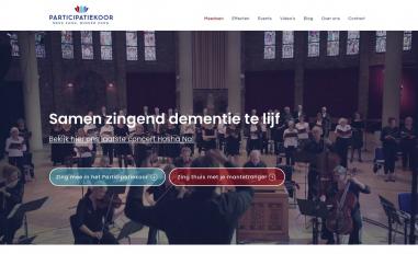 Schermafbeelding van participatiekoor.nl