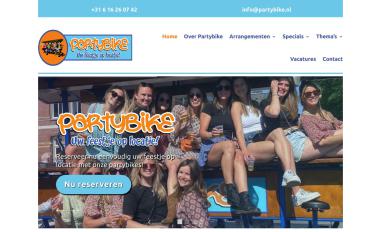 Schermafbeelding van partybike.nl