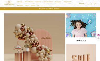 Schermafbeelding van partypro.nl