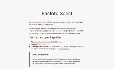 Schermafbeelding van pasfoto-soest.nl