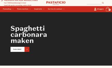 Schermafbeelding van pastaficio.nl