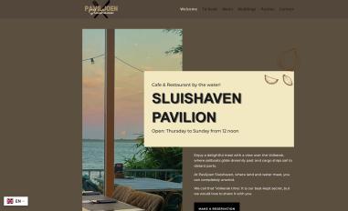Schermafbeelding van paviljoensluishaven.nl