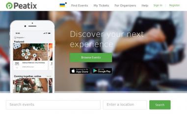 Schermafbeelding van peatix.com