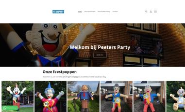 Schermafbeelding van peetersparty.nl