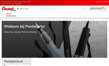 Schermafbeelding van pentelarts.nl