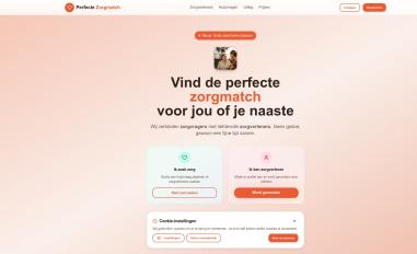 Schermafbeelding van perfectezorgmatch.nl