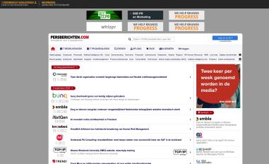 Schermafbeelding van persberichten.com