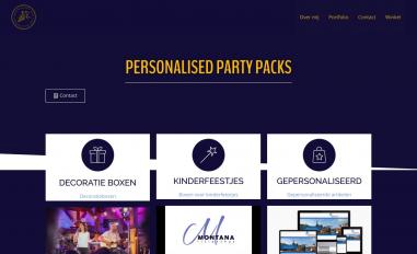 Schermafbeelding van personalisedpartypacks.com