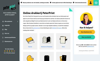 Schermafbeelding van peterprint.nl