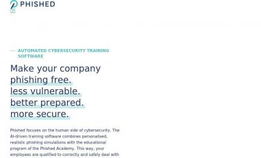 Schermafbeelding van phished.io