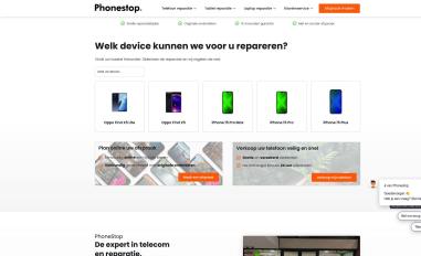 Schermafbeelding van phonestop.nl