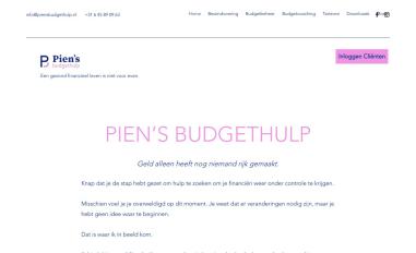 Schermafbeelding van piensbudgethulp.nl