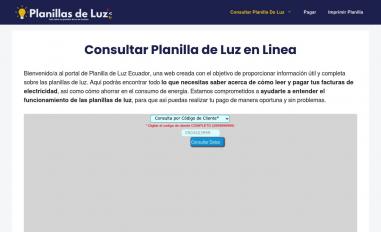 Schermafbeelding van planillasluz.ec