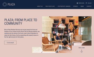 Schermafbeelding van plazaresidentservices.com