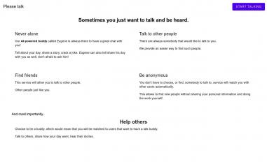 Schermafbeelding van pleasetalk.app