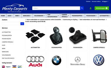 Schermafbeelding van plentycarparts.nl