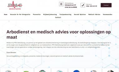 Schermafbeelding van pmcbedrijfszorg.nl