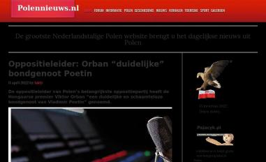 Schermafbeelding van polennieuws.nl