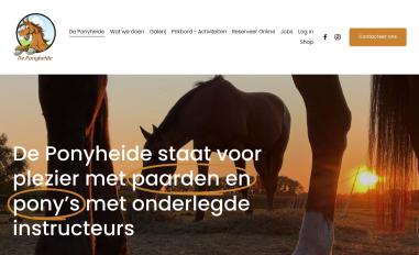 Schermafbeelding van ponyheide.be