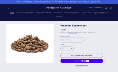 Schermafbeelding van pootjesenklauwtjes.nl