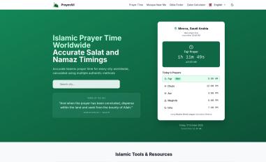 Schermafbeelding van prayerall.com