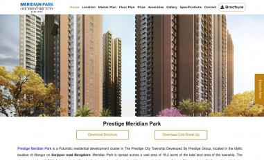 Schermafbeelding van prestigemeridianpark.in