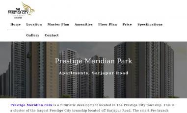 Schermafbeelding van prestigemeridianpark.net.in