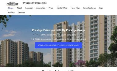 Schermafbeelding van prestigeprimrosehills.gen.in