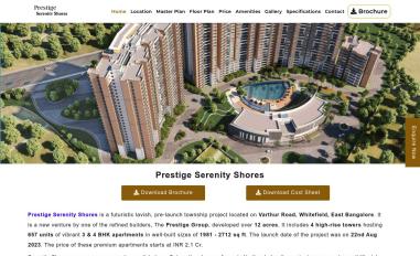 Schermafbeelding van prestigeserenityshore.in