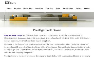 Schermafbeelding van prestigesparkgrove.in