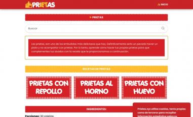 Schermafbeelding van prietas.xyz