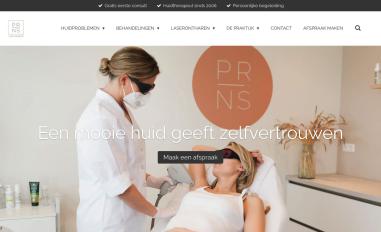 Schermafbeelding van prinshuidtherapie.nl